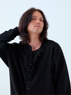 【予約品 】Deepfront / カットソー / 杢ブラック