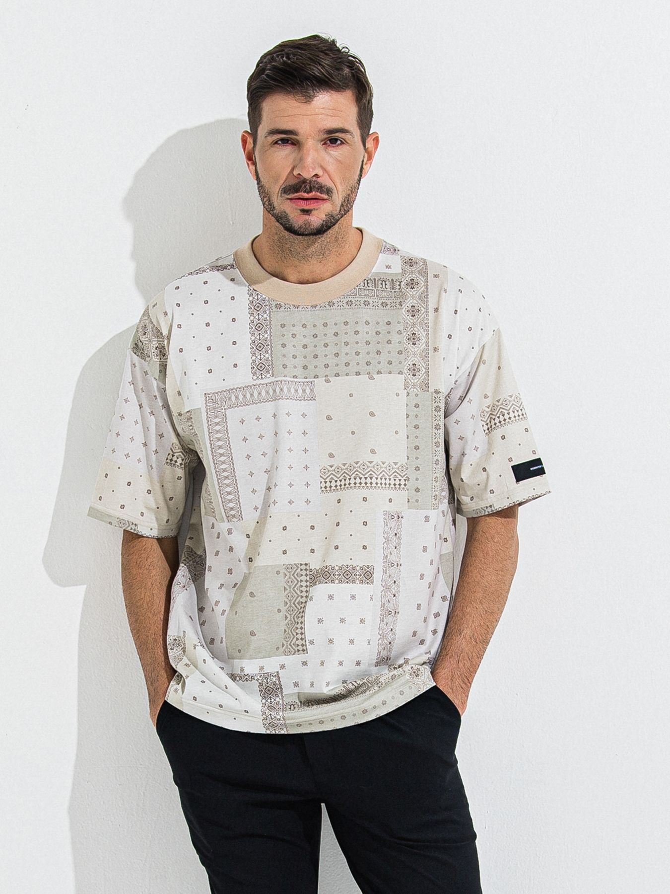 【予約品 】BANDANA OVER TEE / バンダナオーバーサイズTシャツ / ベージュ