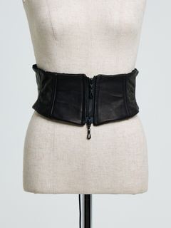 【予約品 10月26日(日) 締切】Eco Horse Hide Vische / エコホースハイド ビスチェ / ブラック
