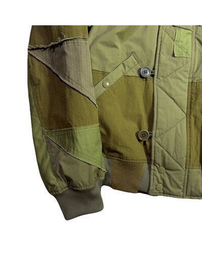 【予約品 3月9日(月) 18:00 締切】PATCHWORK N-2B / パッチワーク N2Bフライトジャケット  スワロフスキークロスガン/ カーキ