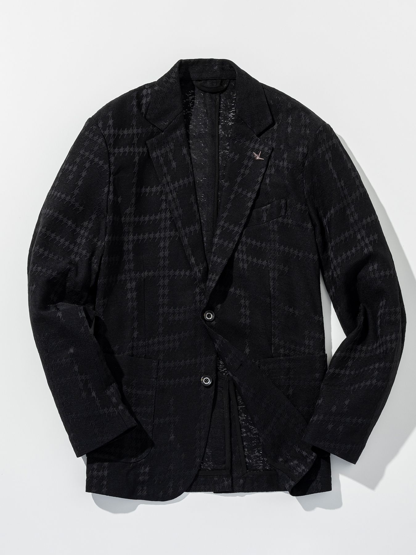 ランダム千鳥柄テーラードジャケット  2つ釦 ジャガード 一枚仕立て 1PIU1UGUALE3 RELAX USK-26017