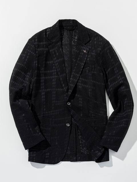 ランダム千鳥柄テーラードジャケット  2つ釦 ジャガード 一枚仕立て 1PIU1UGUALE3 RELAX USK-26017