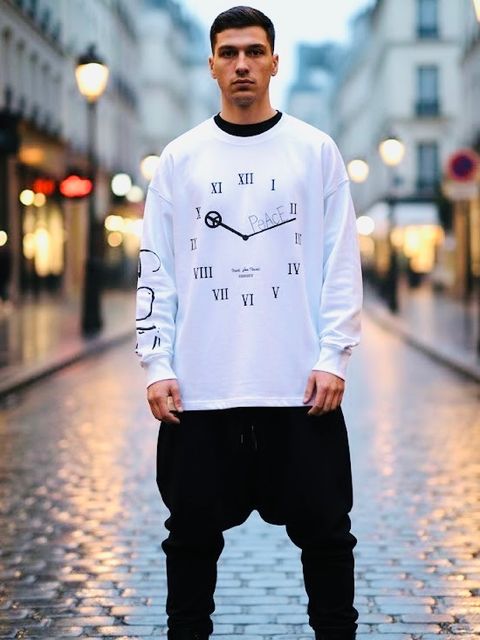 《受注生産2026年2月8日18時締め》GODSIZE CLOCK 長袖 RELAXED FIT TEE [WHITE]