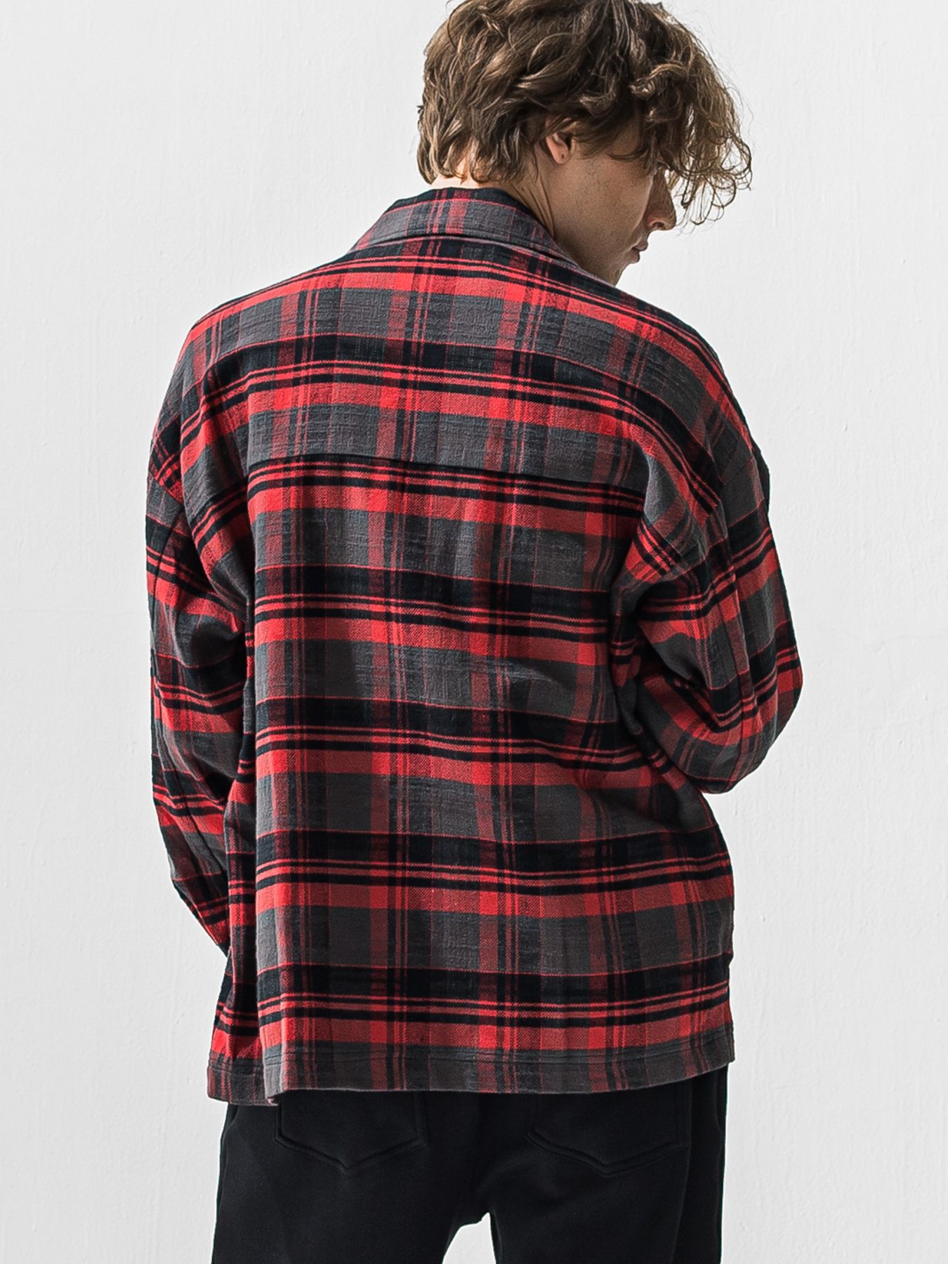 【予約品 9月6日(日) 締切】OLD SLUB CHECK JK / ヴィンテージ ネルジャケット / レッド