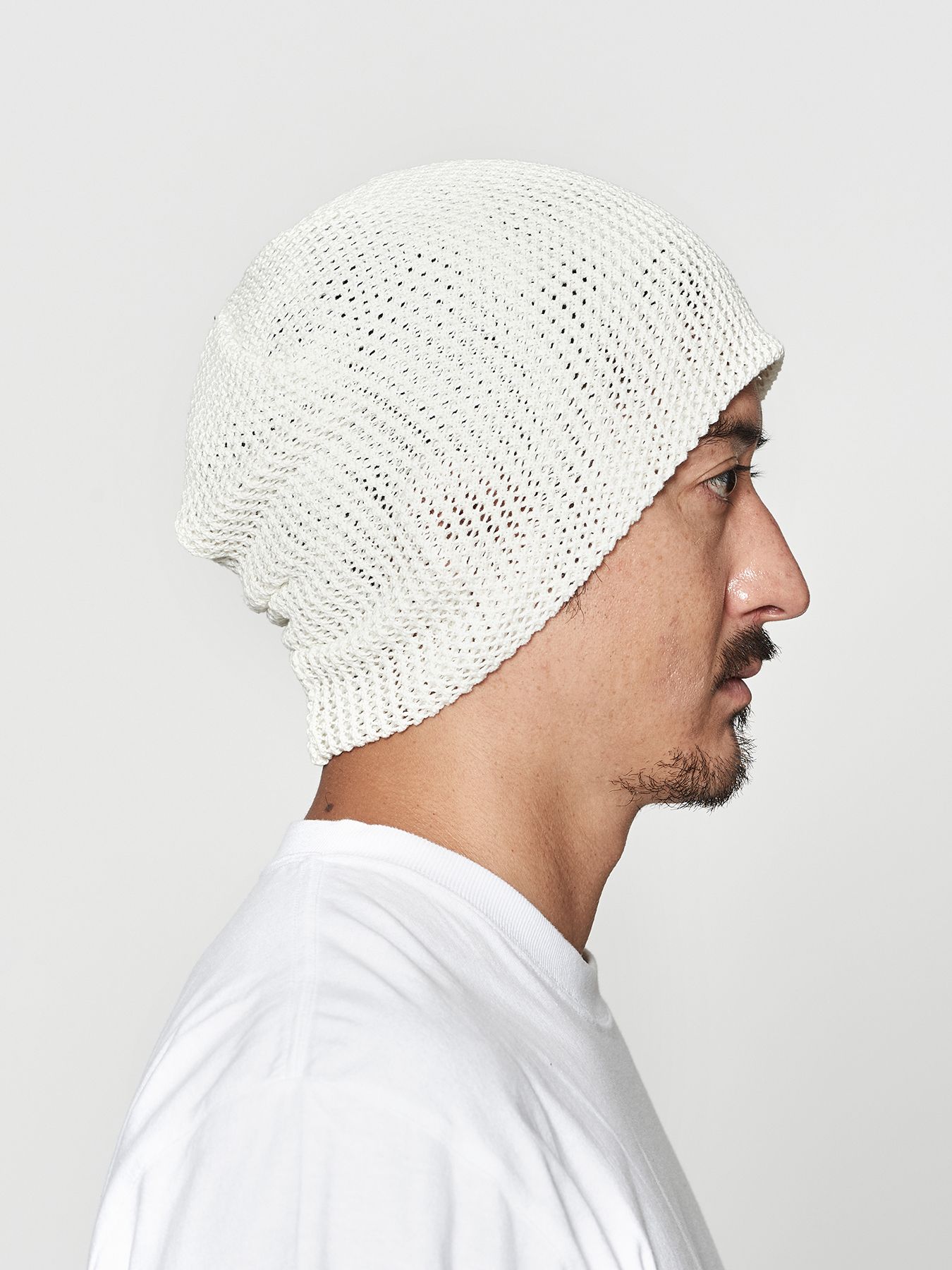 【予約品 10月9日(木) 締切】muta Mesh Back Pool Knit Cap / ニット帽 / ホワイト【Acanthus × muta MARINE】