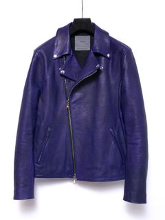 【予約品 4月6日(月) 締切】Full Vegetable Tanned Italian Double Shoulder Steer Hide Garment Burning Dyed Double Riders / イタリアン ダブルショルダー 燃焼製品染めダブルライダース / TRIGGER