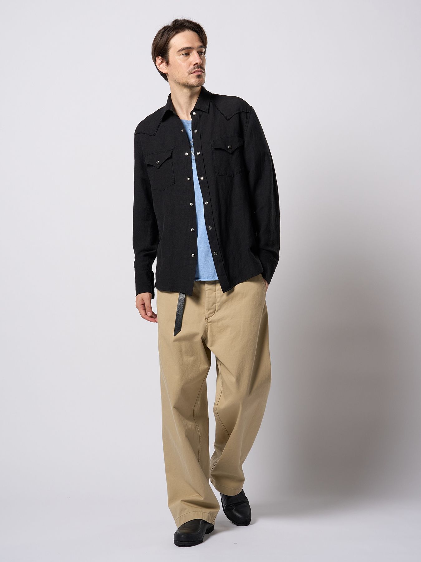 【予約品 9月23日(火) 締切】western shirt / ウエスタンシャツ / ブラック