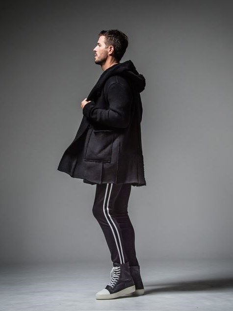 BOA Hoodie coat / ウールボアコート / ブラック 【RESOUND CLOTHING】 RC30-C-007