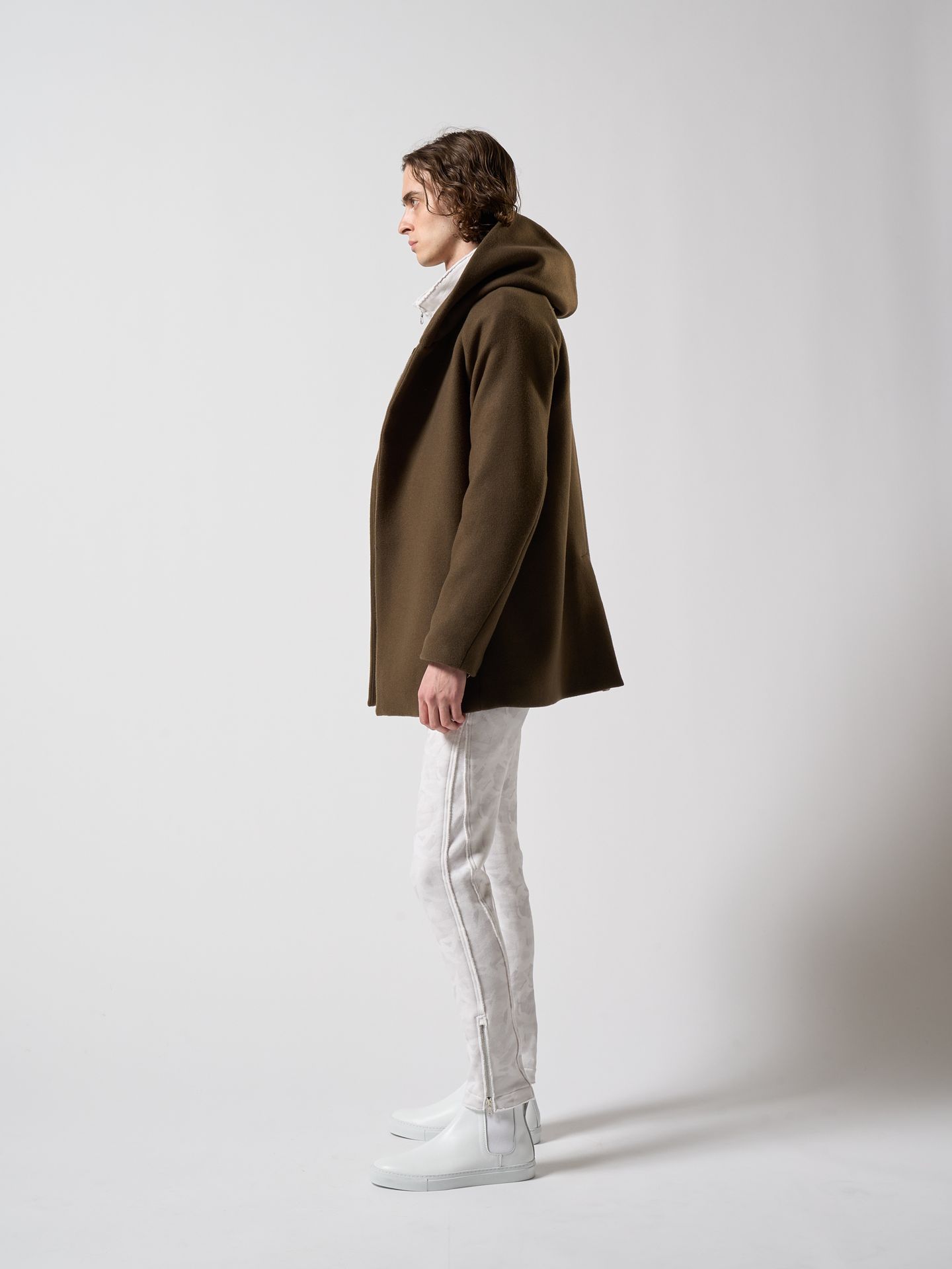 【予約品】 zip witch coat / フーデットコート / ダークオリーブ