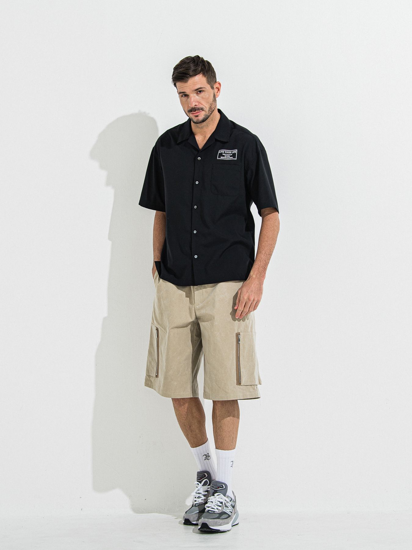 ZACK HALF SHIRT / ザックハーフスリーブシャツ / ブラックプリント