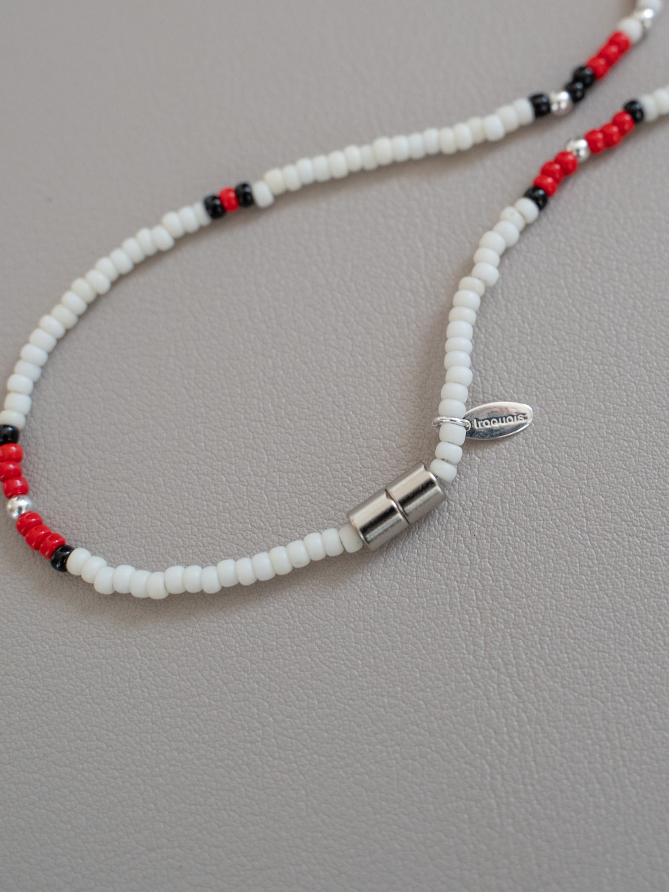 《予約品》 SILVER BEADS MIX NECKLAC / ネックレス / レッド 【Iroquois.SENTI】
