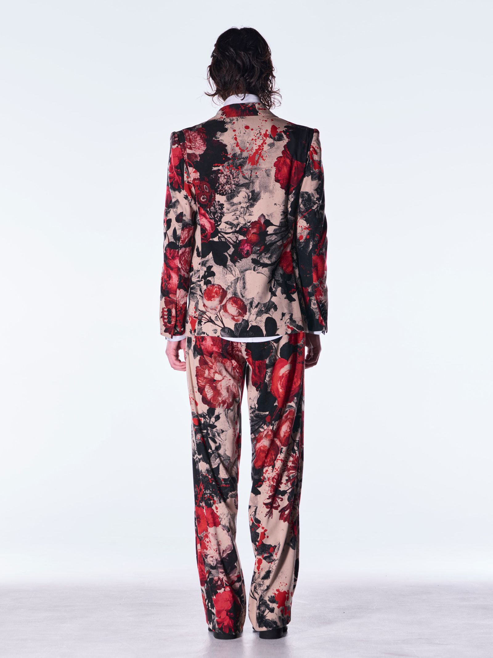 【予約品 6月29日(月) 締切】Beige Flora Wide Slacks / ワイドスラックス / ベージュ