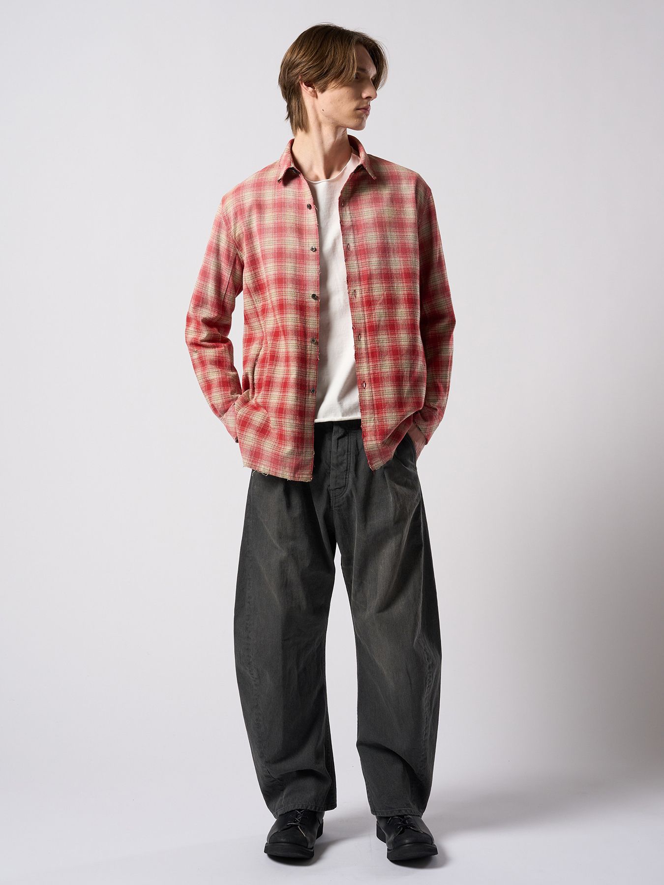 【予約品 4月19日(日) 18時締切】tight jersey cut-off L/S / タイトジャージー カットオフ ロングスリーブ / ホワイト