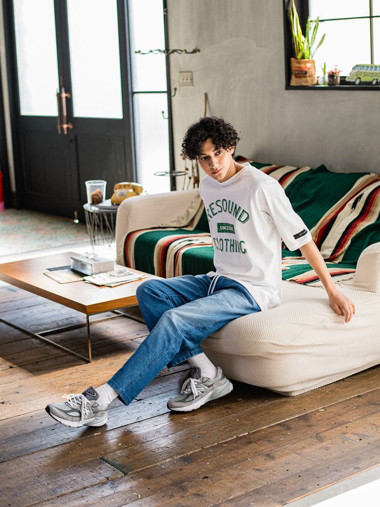 《予約品3月3日18：00締め》 college half sleave / ハーフスリーブT / ホワイト