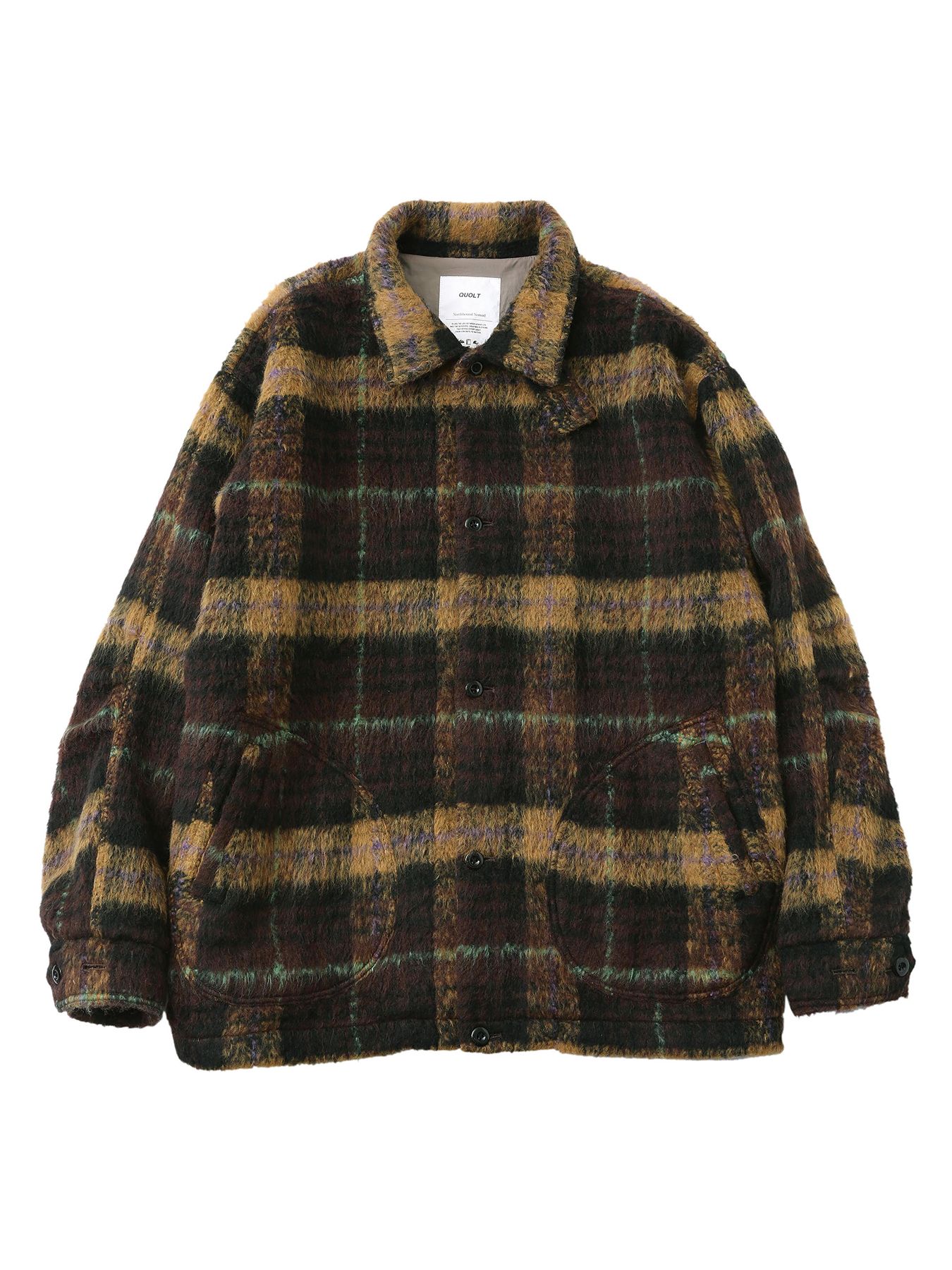 【予約品】WOOLY JKT / ブラウン×マスタード【QUOLT】
