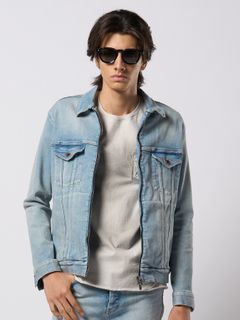 【予約品 9月23日(火) 締切】denim zip blouson / デニムジップブルゾン / アイスブルー