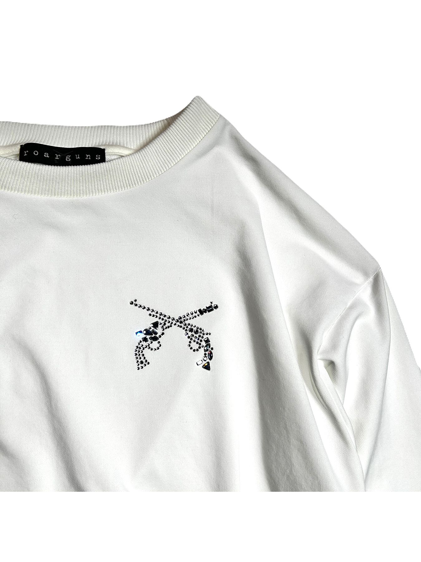 【予約品 8月10日(日) 締切 】WOMENS SMALL CROSSGUN SWEAT / スモール クロスガン スウェット / クリスタル オフホワイト