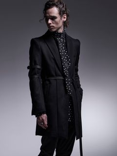 【予約品 7月13日(日) 締切】Belted Peaked Jacket / ベルテッドピークドラペルジャケット / ブラック