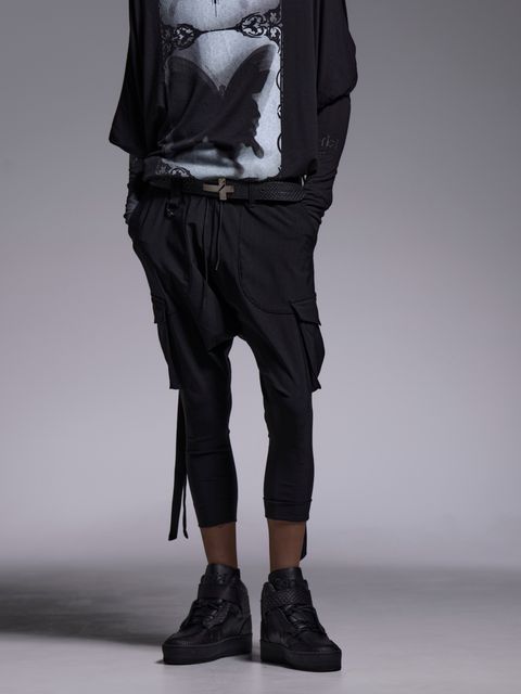 【予約品 1月4日(日) 締切】3/4 Sarrouel Pants / 七分丈 サルエルパンツ / ブラック