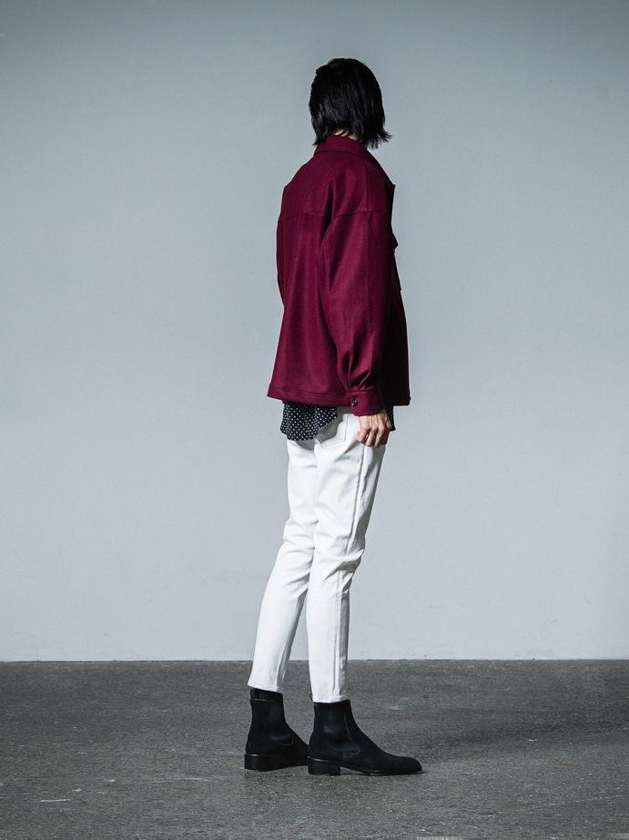 《予約品》 MELTON OVER CPO   / スクエアジャケット / ワイン