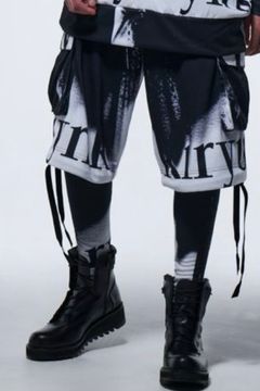 《予約品》 レギンスShortLeggings / ブラック＆ホワイト 【kiryuyrik】 2023年3月以降入荷予定