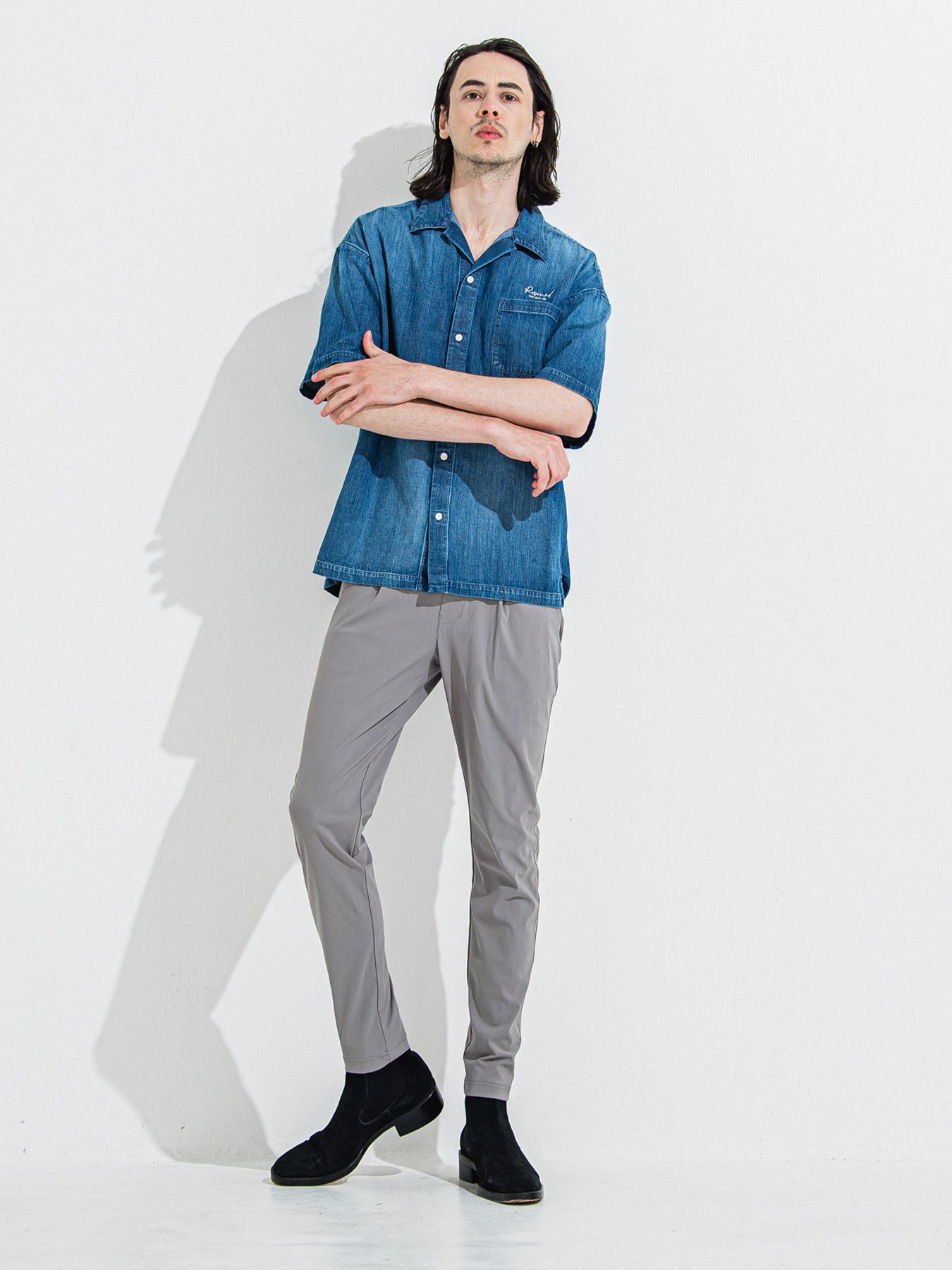 CHRIS EASY TUCK PANTS / クリスイージータックパンツ / グレー