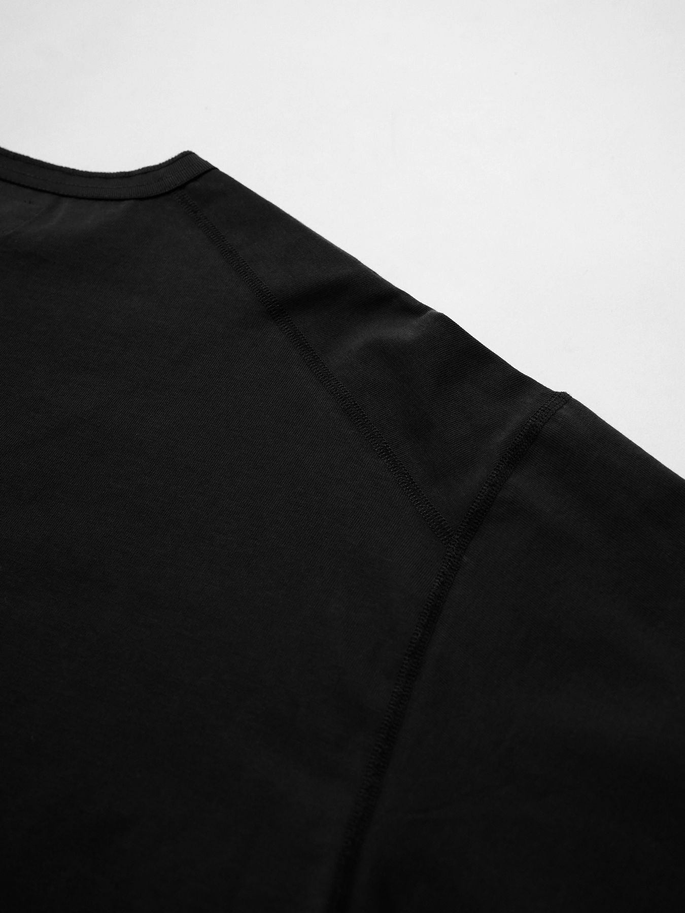 【予約品】FLATSEAMME-HENLEY / ヘンリーネックカットソー / ブラック