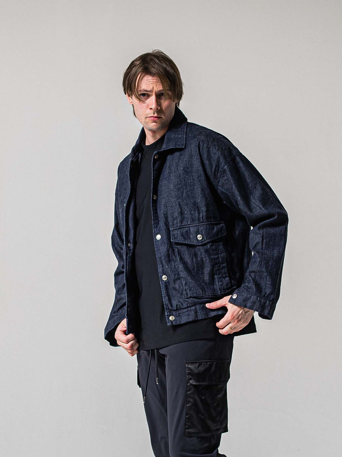 【予約品 11月16日(日) 締切】LDENIM AG FLIGHT JK / ライトデニム ミリタリージャケット / インディゴワンウォッシュ