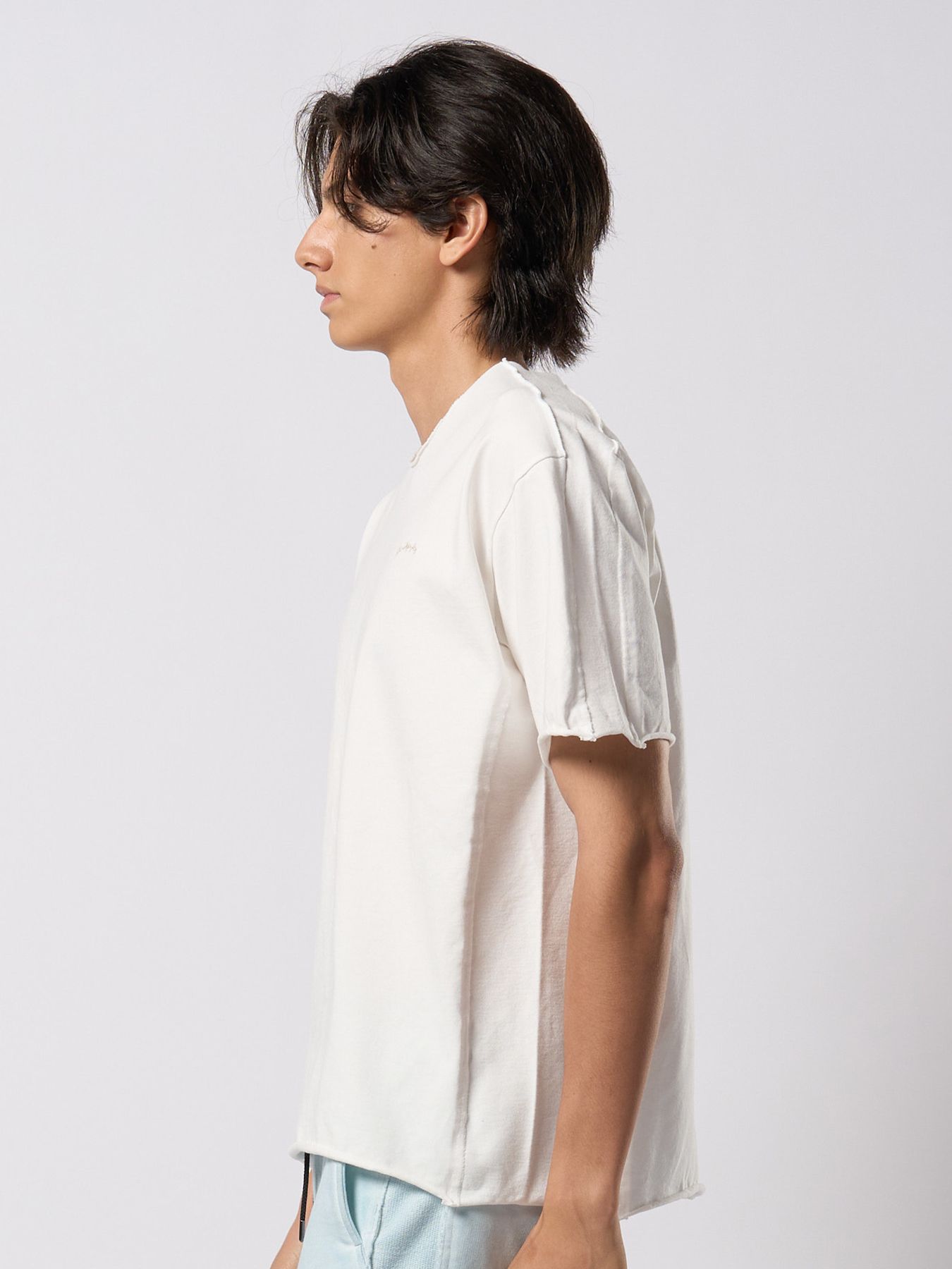 【予約品 9月23日(火) 締切】tight jersey cut-off S/S / タイトジャージ カットオフ ショートスリーブ / ホワイト