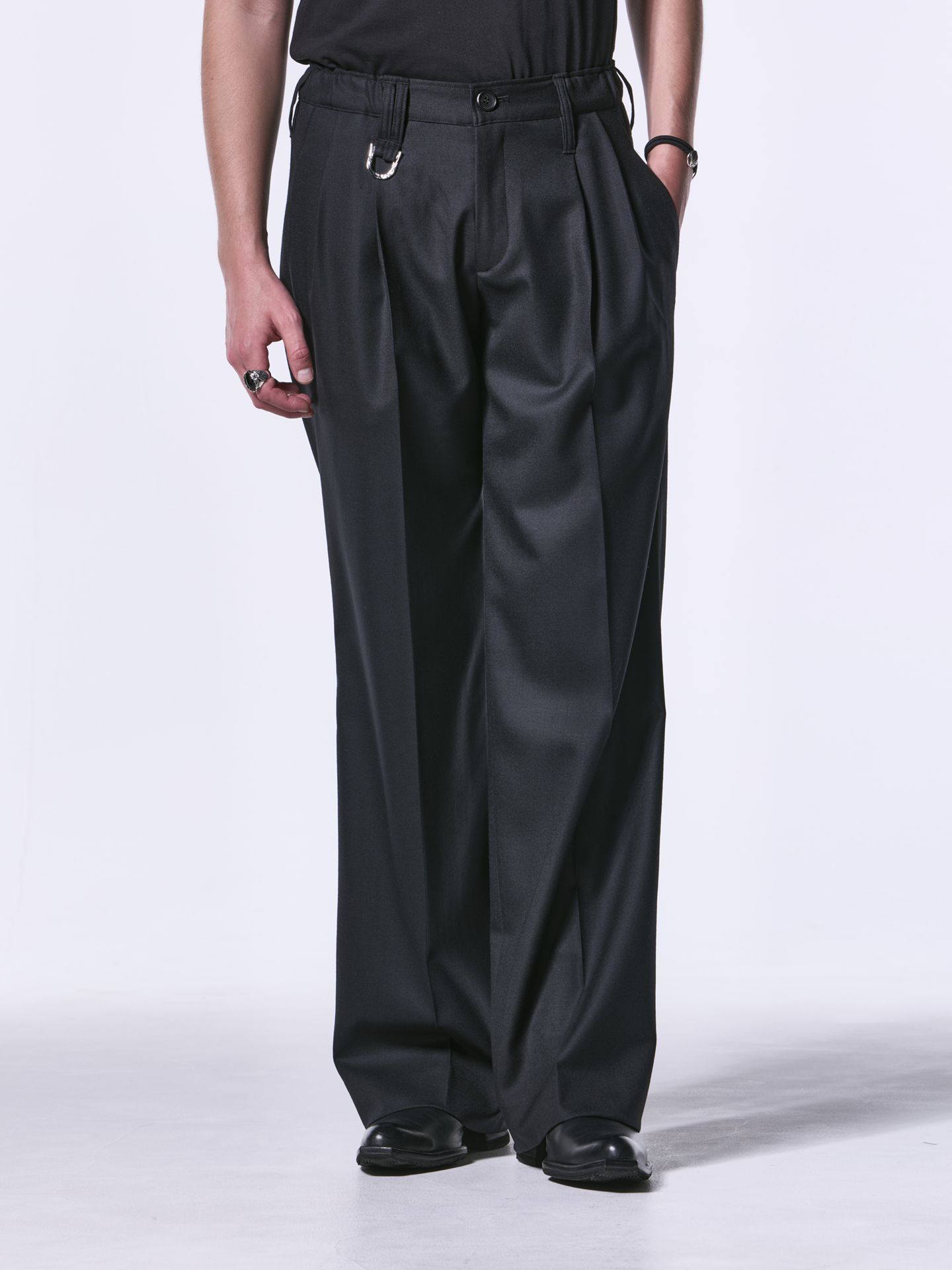 2TuckWideSlacks / 2タックワイドスラックス / ブラック