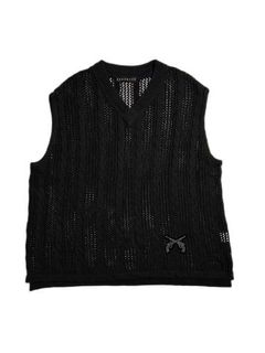《予約品8月31日 23時55分締め》 KNIT VEST A / ベスト / ブラック 【roarguns 】 2024年2月入荷予定