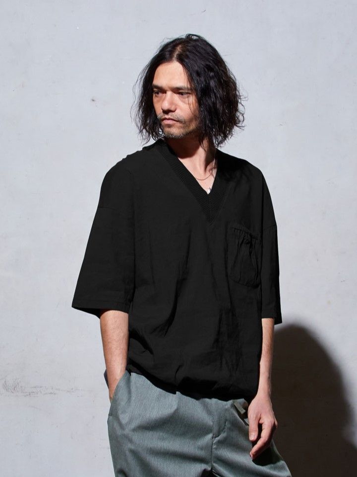 SQUEEZE TEE /Vネック Tシャツ / ブラック
