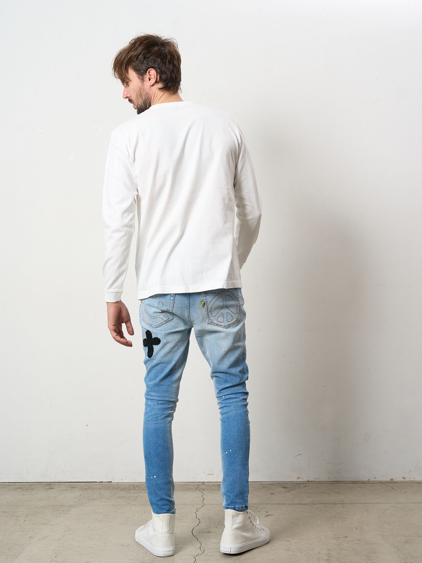 【予約品 5月8日(木) AM10時 締切】 5.6ozコットン天竺 I HATE YOU シークインLS Tシャツ / ホワイト