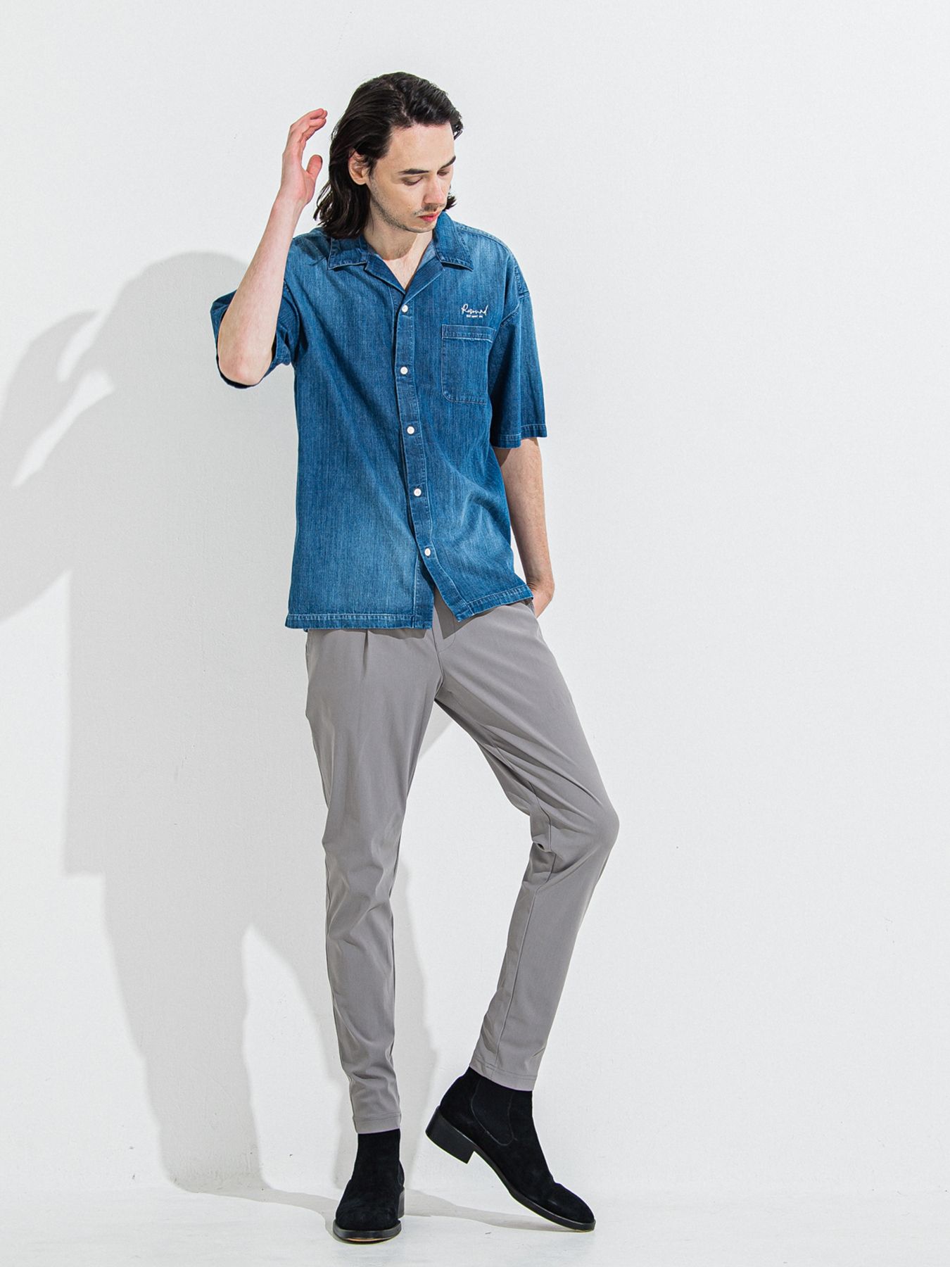 【予約品 】ZACK HALF DENIM SHIRT / ザックハーフスリーブデニムシャツ / ダークインディゴ