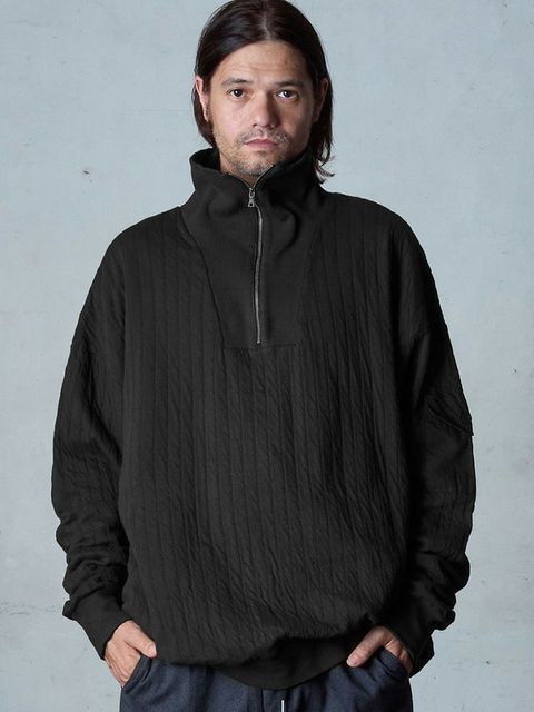 【予約品】 LAYERWARM / ZIPポロ / ブラック
