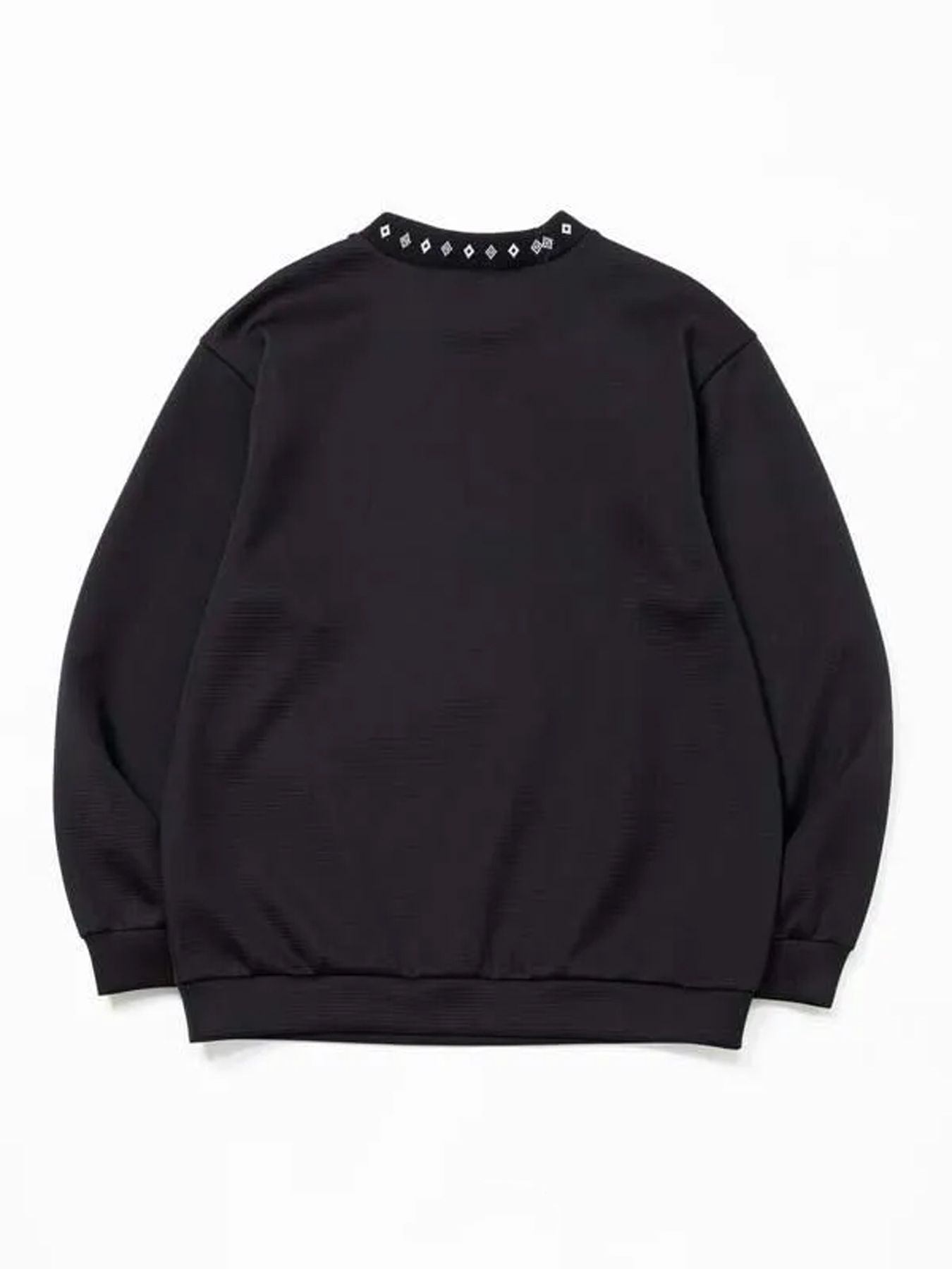 DOUBLE MESH KNIT L/S MOCK / ダブルメッシュニット モックネック / ブラック【SY32 by SWEET YEARS GOLF】