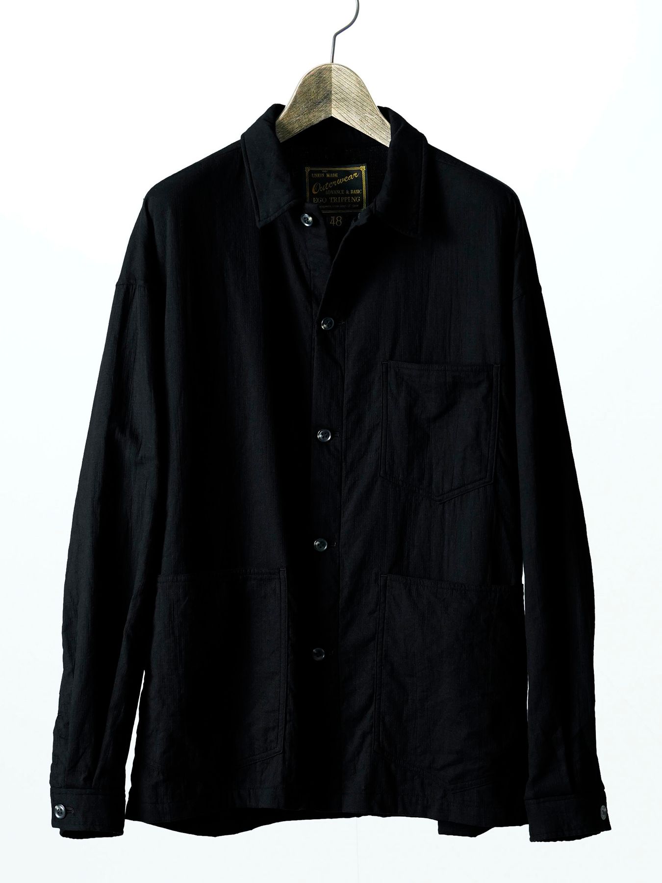 【予約品 11月9日(月) 締切】FEATHERALL / Wガーゼ カバーオール / ブラック