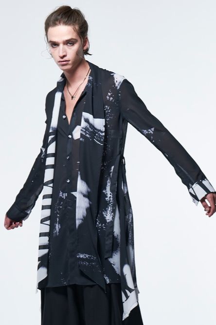 《予約品》 StoalFlareShirt / ブラック＆ホワイト 【kiryuyrik】 2023年3月以降入荷予定