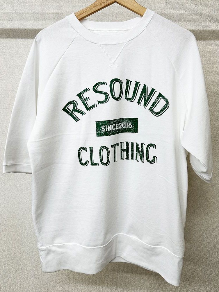 《予約品3月3日18：00締め》 college half sleave / ハーフスリーブT / ホワイト