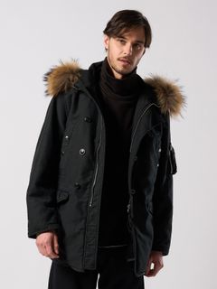 【予約品 4月19日(日) 18時締切】heavy moleskin N-3B/ ヘビーモールスキン N3B / ブラック