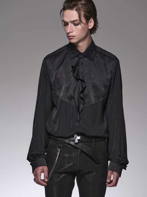 《予約品》 I様専用 SingleFrillShirt / フリルシャツ / ブラック