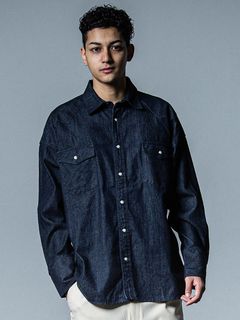 《予約品》 JAMES OVER DUNGAREE SHIRT  / オーバーウエスタンシャツ / インディゴワンウォッシュ