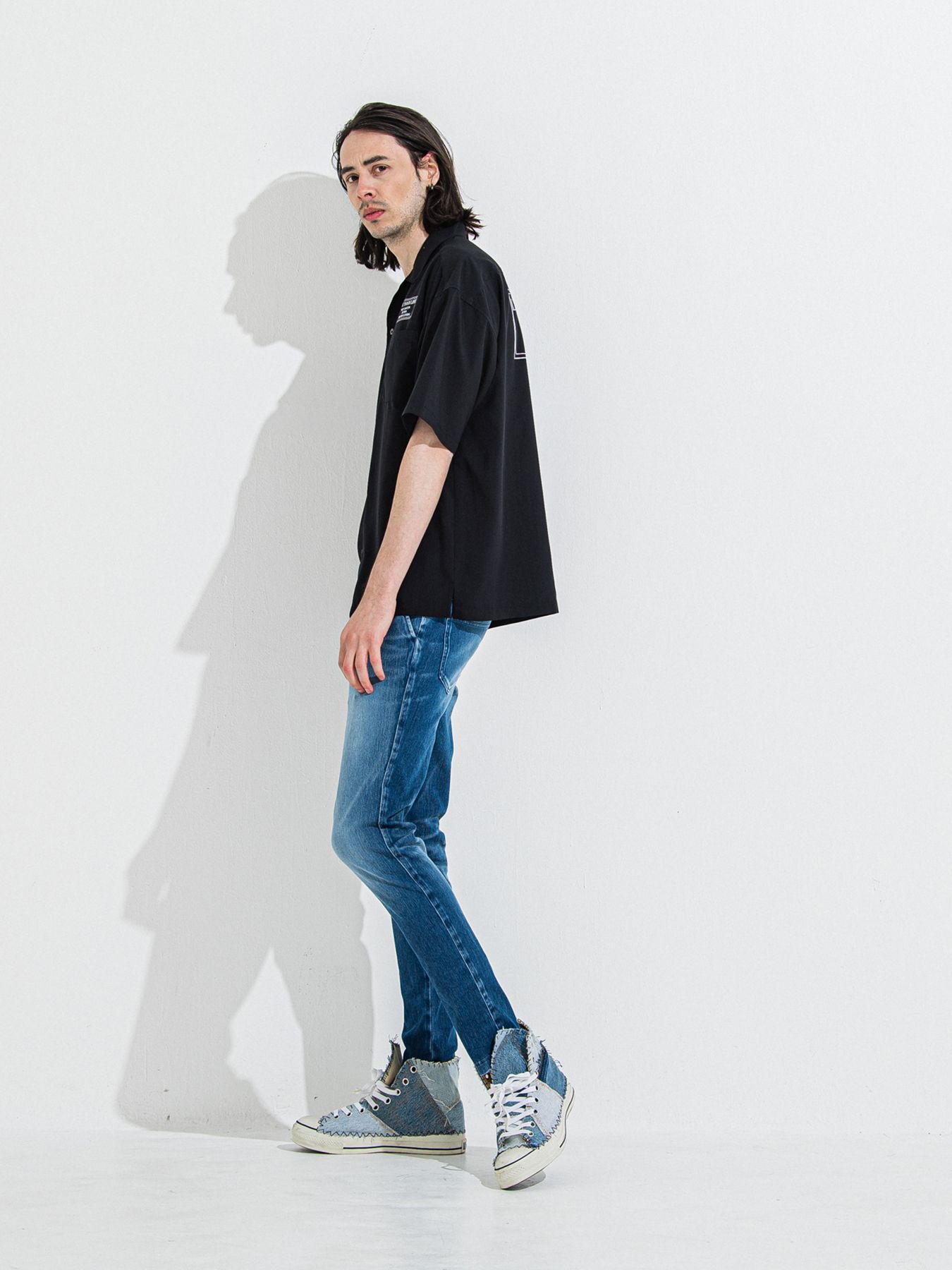 ZACK HALF SHIRT / ザックハーフスリーブシャツ / ブラックプリント