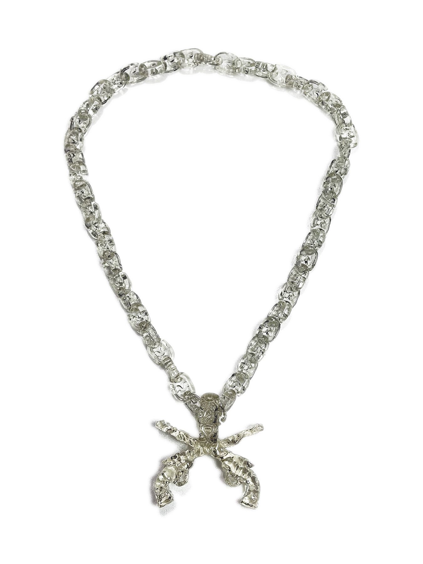 【予約品 3月9日(月) 18:00 締切】EL (イーエル) コラボ - ×EL CROSSGUN ACC / クロスガン ネックレス / クリア