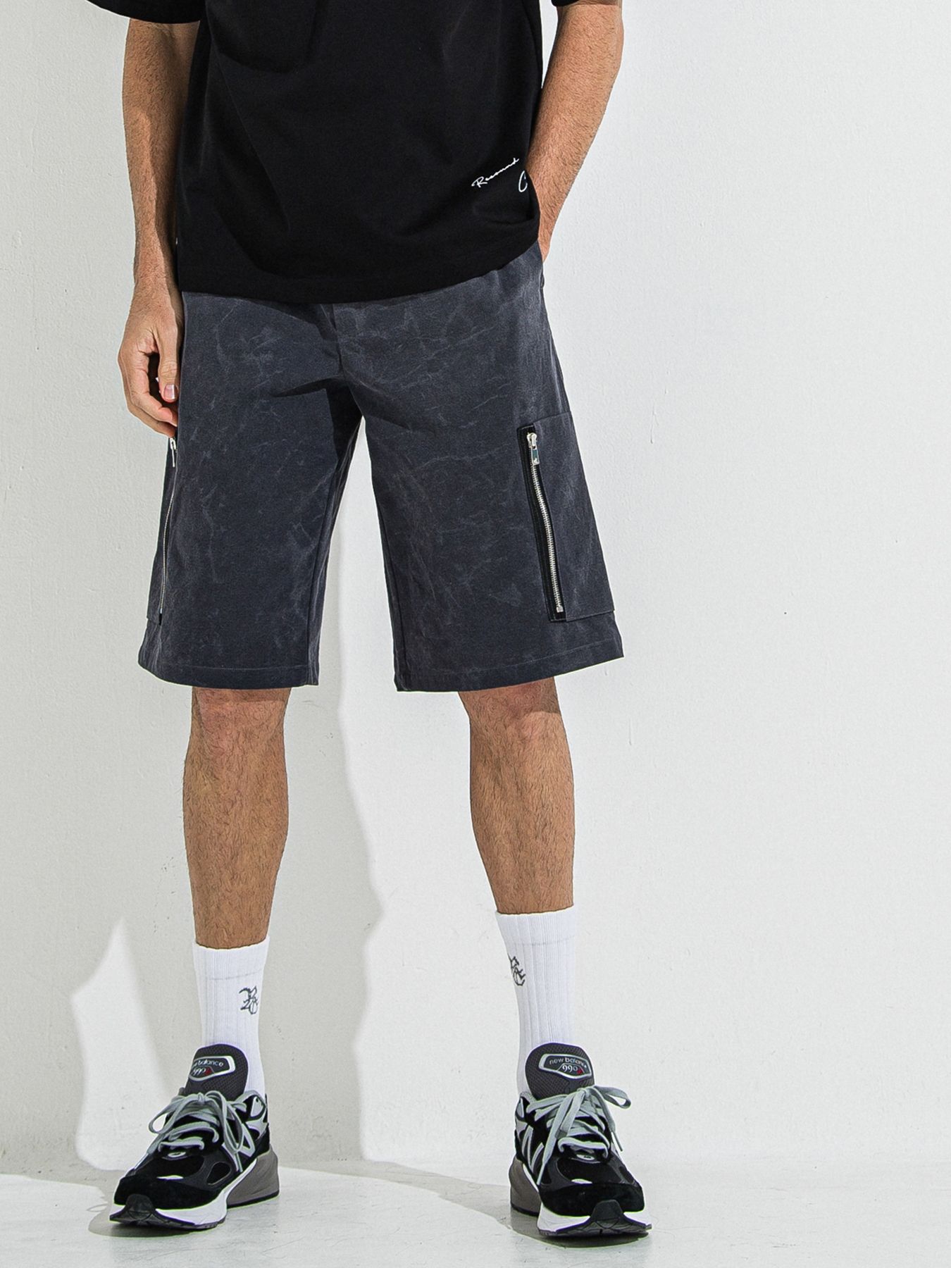 【予約品 】DAVID CARGO HALF PANTS / デヴィッドカーゴハーフパンツ / ヴィンテージブラック