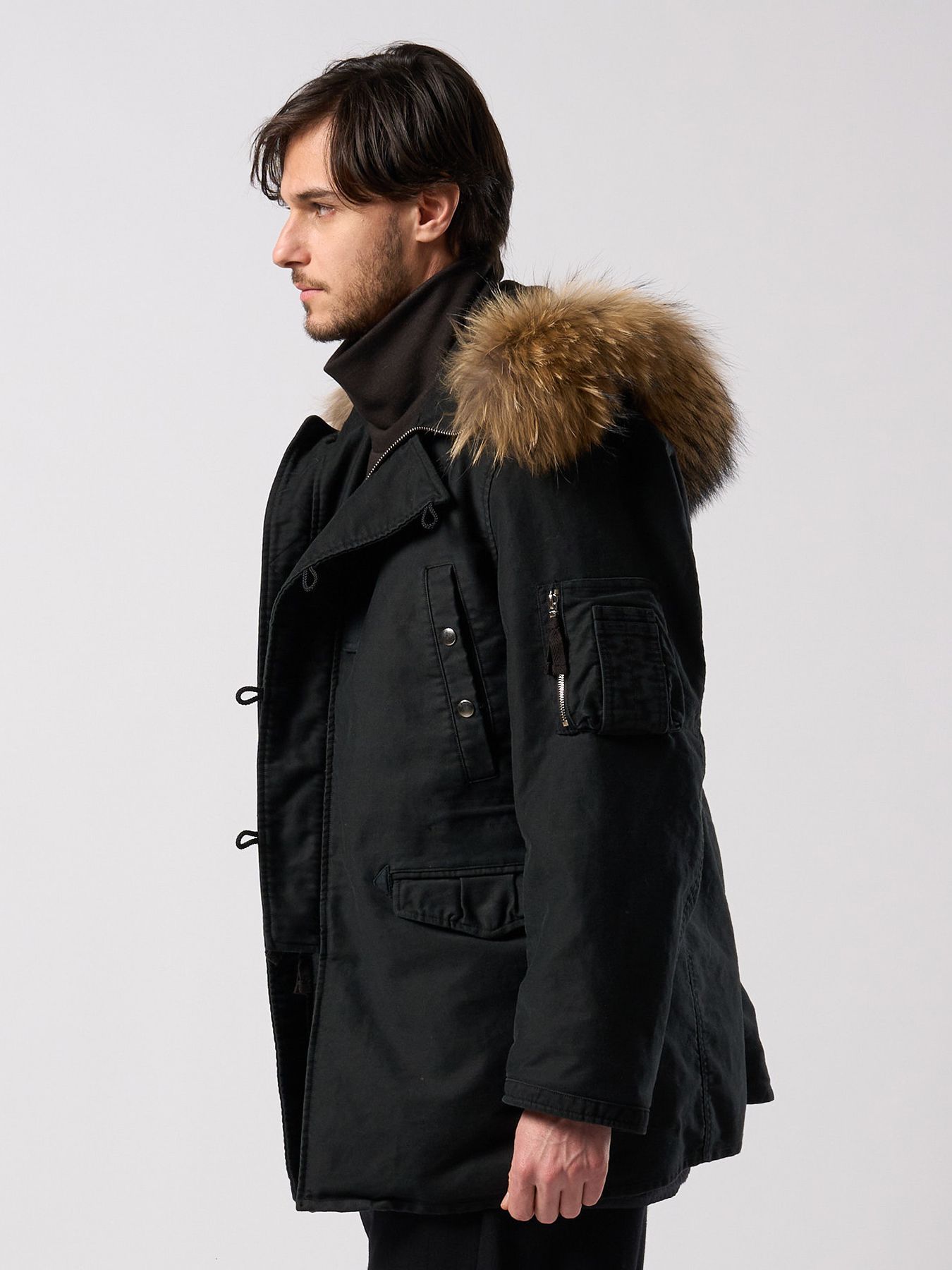 【予約品 4月19日(日) 18時締切】heavy moleskin N-3B/ ヘビーモールスキン N3B / ブラック