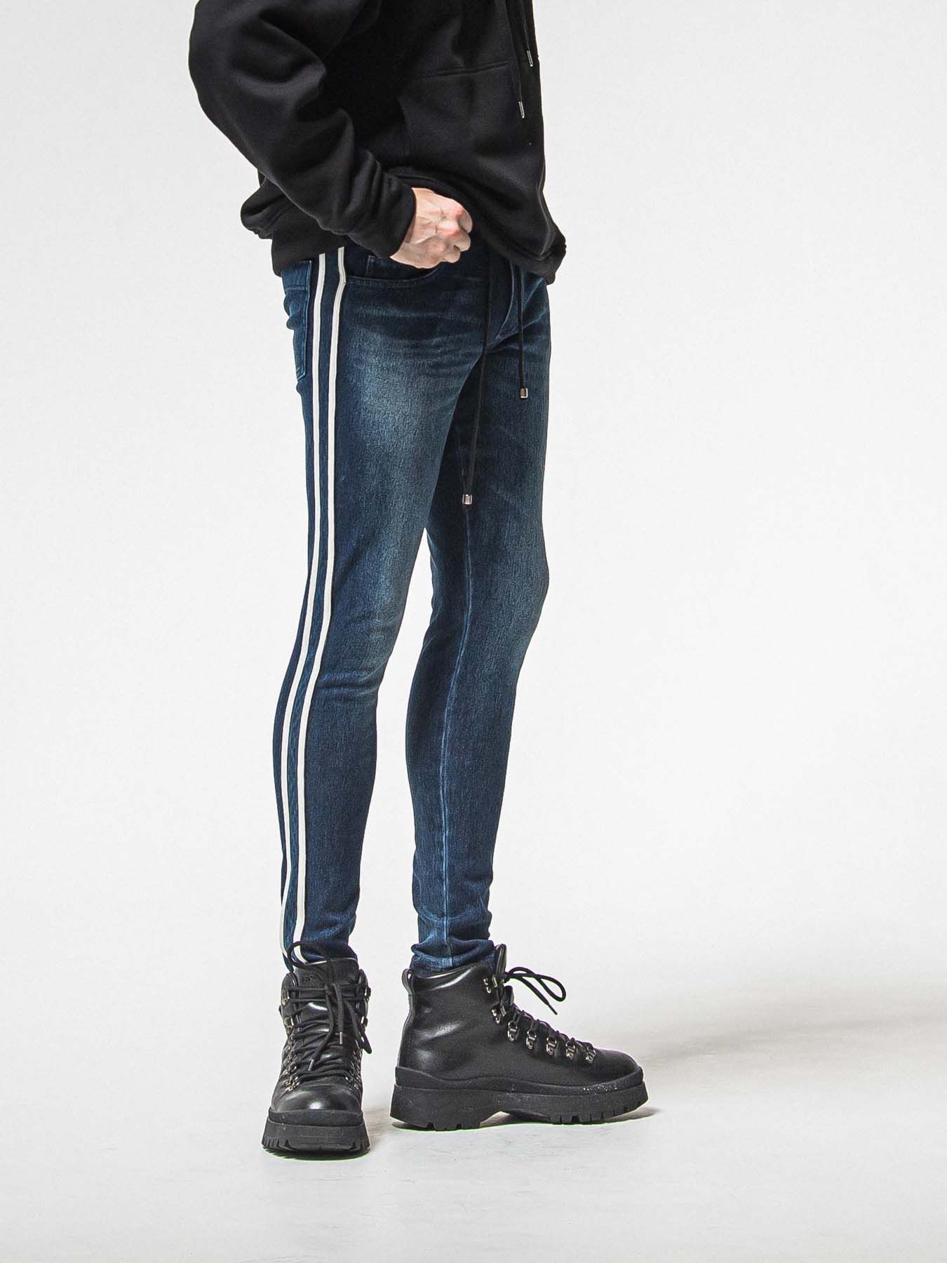 【予約品 8月31日(日) 締切】EX DENIM JERSEY BLINDLINE PT / EXデニムジャージ ブラインドラインパンツ / ダークインディゴ