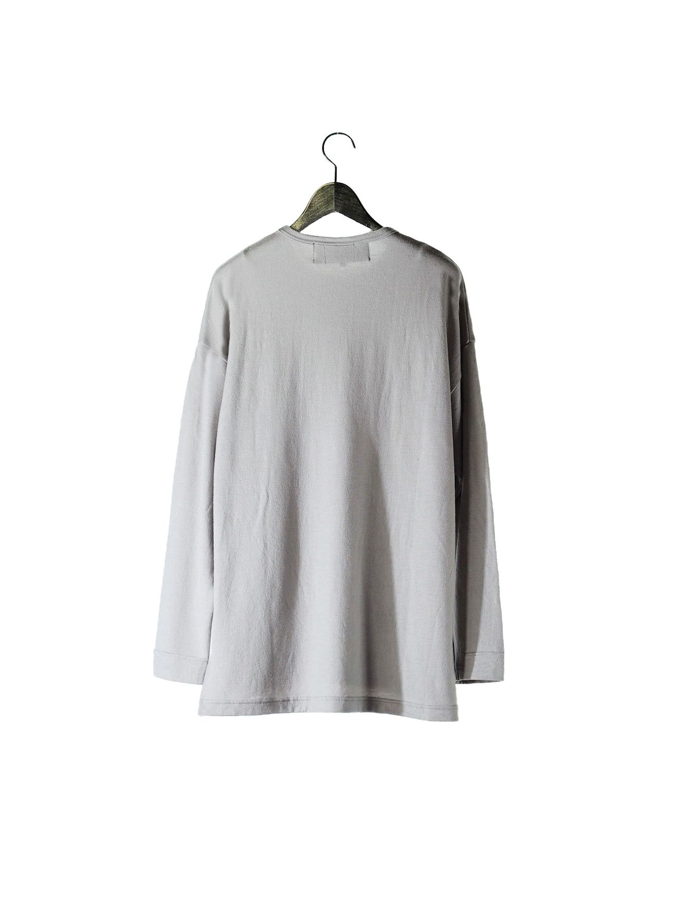 【予約品】 WASHABLE WOOL TEE / ウールTシャツ / ライトグレー