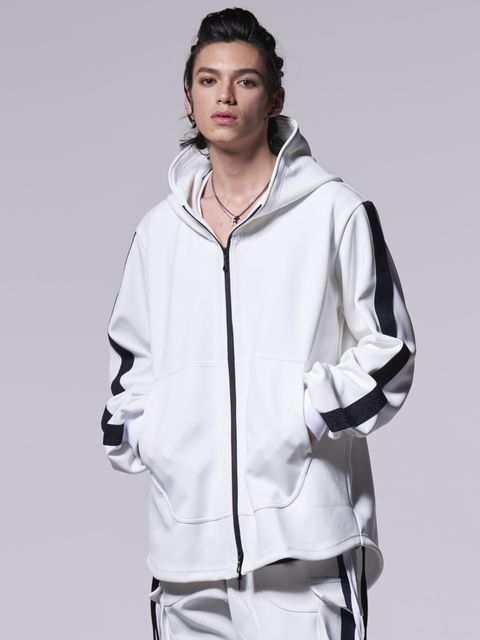 《予約品》  Line Hoodie / ラインパーカー / ホワイト