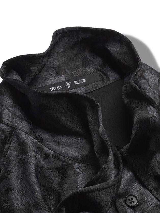 モディファイBIG-シャツ 花柄ストールロングシャツ